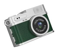 Caméra miniature de la taille du pouce avec écran LCD de 2,4 cm - Corps portable - Captures vidéo 1080p - Convient pour les aventures quotidiennes - Caméra pouce vintage