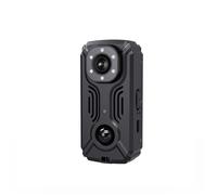 Caméra miniature, résolution 2K, Wi-Fi, objectif grand angle 120°, vision nocturne, capteur PIR, batterie 2000 mAh, portable, noir