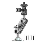 Camera Monitor Mount Stand, LED Light Holder Support, 360 Degree Adjustable Monitor Bracket, Universal Wall Mount for Stage Studio Home Security Photography Video Setup, Flexible Swivel Arm