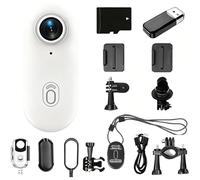 Caméra Moovora Avec 1080p/4k Enregistrement Audio Et Vidéo, Mini Caméra Sport Avec De Nombreux Accessoires, Photo Caméras D'action Portable Pour Le Vélo, Sports Extrêmes, Vélo Surf(White,4k)