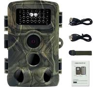 Caméra multifonctionnelle pour la faune, 1080P, portable, infrarouge, IP54 étanche, observation jour et nuit, 34 LED, sans batterie