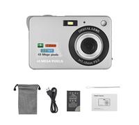 caméra numérique 48mp,1080P,écran LCD 2.7 pouces,Zoom 8X,dédétail,visage,sourire,Capture,sac de transport pour enfants et adolescents - Type Argent-standard