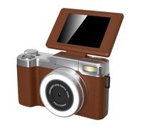 Caméra Numérique, 48MP 4K 18X Zoom Video Recording CCD Vlogging Camera for School Travel Webcam Photography, pour Les Adolescents pour Enfants Débutants Filles Garçons (Brown)