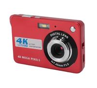 Caméra Numérique 4k, 48mp Zoom Numérique 8X Autofocus Auto Beauté Caméra Vlogging Anti Shake avec écran 2.7 inch Et Fill Light Appareil Photo Compact Portable Rechargeable (Rouge)