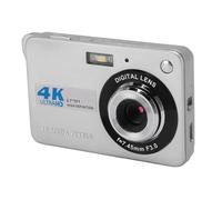 Caméra Numérique 4k, 48mp Zoom Numérique 8X Autofocus Auto Beauté Caméra Vlogging Anti Shake avec écran 2.7 inch Et Fill Light Appareil Photo Compact Portable Rechargeable (Silver)