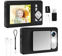 Caméra Numérique 4K - Caméra Uhd 48Mp Avec Écran Lcd 2,83 Pouces Et Zoom Numérique 18X Anti-Shake Caméra Photographie Vlogging Avec Carte Sd 32Gb Pour Enfants Etudiants Débutants Adolescents (Noir)