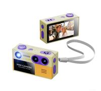 Caméra numérique 4K HD rétro avec double objectif, écran IPS de 1,97", mise au point automatique et lumière auxiliaire, mini caméra compacte pour étudiants et voyages, type C (CCD19 kaki)