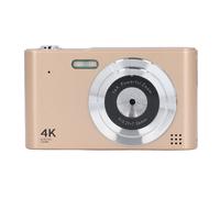 Caméra numérique 4K HD, zoom 16x, 48 MP, portable, avec capteur CCD, lampe torche LED, autofocus, compatible avec la photographie (couleur or).