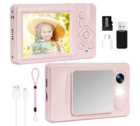 Caméra numérique 4K - UHD 48MP avec écran LCD 2,83 Pouces et Zoom numérique 18X Anti-Shake Caméra Photographie Vlogging avec Carte SD 32gb pour Enfants Etudiants Débutants Adolescents (Rose)