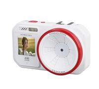 Caméra Numérique, Caméra à Double écran 4K 64MP, Selfie Autofocus de Zoom Numérique 18x avec Un écran de 2,8 Pouces et 1,54 Pouce, Une Batterie de 1000mAh, Compact Portable pour (White)