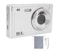 Caméra numérique Caméra compacte Haute résolution 50MP 50MP avec 16x Zoom Automatique intégrée intégrée luminaire Anti-Shake pour Les Amateurs de Photographie Travellers Vloggers (Argent)