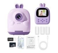 Caméra Numérique Caméra Instantanément pour Les avec Une Batterie Rechargeable Et Une Carte Mémoire 64 G 2 4 Pouces Girl d'anniversaire Gift Kids Toy
