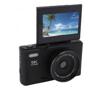 Caméra numérique compatible 5K, caméscope WiFi 75MP, autofocus UHD stabilisé, écran pivotant à 180 de 3 pouces, zoom 18x (128G)