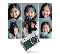 Caméra numérique fioreuse 1080p FD Portable Small Camera Retro avec lumière Flash LED Caméras Vintage pour Cadeau de Voyage pour Les débutants, Les Enfants et Adolescents, garçons