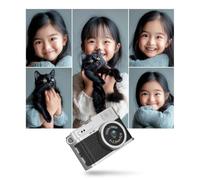 Caméra numérique fioreuse 1080p FD Portable Small Camera Retro avec lumière Flash LED Caméras Vintage pour Cadeau de Voyage pour Les débutants, Les Enfants et Adolescents, garçons