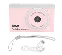 Caméra numérique HD 50MP 1080p 8X Zoom Avant arrière Double caméras avec Filtre Portable Portable Portable Compact Photography Camera pour Enfants Add Cersers Abs Material 2,4 (Rose)
