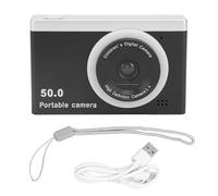 Caméra numérique HD 50MP 1080p 8X Zoom Avant arrière Double caméras avec Filtre Portable Portable Portable Compact Photography Camera pour Enfants Add Cersers Abs Material 2,4 (Noir)