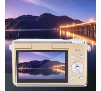 Caméra Numérique HD 64MP 4K avec Zoom 16x, Objectif Grand Angle, écran Flip 3 Pouces, Capteur CMOS, Capacités Macro pour la Photographie (Gold)