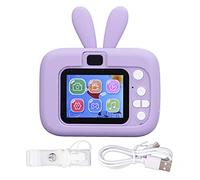 Caméra Numérique pour Enfants 20MP Jouet Selfie pour Enfants Anniversaire de Noël Enfants Forme de Lapin 2 Pouces (Violet)