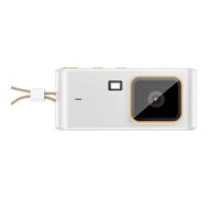Caméra numérique rétro 12MP Small Vlogging Caméra pour Les Enfants Adultes (Blanc 32G)