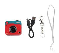 Caméra numérique rétro HD 1080p avec capteur CCD pour mini caméra de poche pour enfants, étudiants, voyage, vlogging, taille compacte, 9,5 cm, marron (rouge)