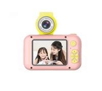 Caméra numérique selfie pour enfants,caméra pour enfants,écran IPS graphite pouces,objectif rabattable 180 °,4 à 12 ans,fille et garçon,jouet cadeau de Noël et d'anniversaire - Type Pink-32g