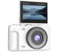 Caméra numérique Xplorer DV900 PRIXTON - Appareil photo numérique 4K 64MP - WiFi - App mobile - Écran pivotant - 9 fonctions - Batterie rechargeable amovible - Couleur blanc Blanc