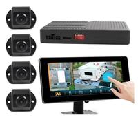 Caméra Panoramique 3D À Vue D'oiseau 360 Grés AHD 1080P avec Reconnaissance Intelligente AI Camping-Car Voiture Tourisme Camping-Car Voiture Vue Arrière Caméra(with Touch Screen)