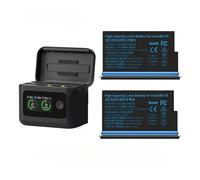 Caméra Panoramique Sportive avec Batterie Lithium-ION 2800 MAh, Compatible avec Insta360 X5(2battery 1charger)