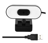 Caméra PC 2K 1080P, Prise USB Stable et Lecture Omnidirectionnelle à Triple Gradation Caméra Fixe HD 1080P pour Le Chat Vidéo en Direct