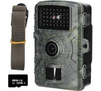 caméra portable pour la faune, IP66 étanche, 16MP,1080P, enregistrement jour et nuit, mode photo/vidéo, 38 lumières infrarouges, sans batterie, avec carte mémoire 32G