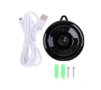 Caméra portable Wifi 1080P avec vision nocturne Caméra fisheye à 110 degrés Archive et analyse des séquences Carte SD