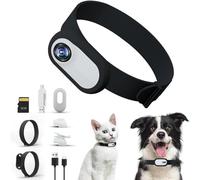 Caméra pour Chat avec Carte SD de 128 Go, HD 1080p, caméra d'action extérieure avec enregistrements vidéo, Mini caméra sans Fil pour Animaux domestiques d'intérieur et d'extérieur (avec Collier)