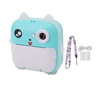Caméra pour Enfants à Impression instantanée, caméra d'impression 24mp 2.4 Pouces, caméra d'impression numérique pour Enfants 5v 1080p 720p, caméra d'affichage pour Enfants (Bleu Vert)