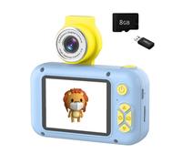 Caméra pour enfants : écran IPS de 2,4 pouces, objectif rotatif à 180°, caméra selfie et de jeu, cadeau de Noël/anniversaire pour les enfants de 4 à 11 ans