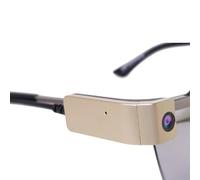 Caméra pour Lunettes 1080p HD, Caméra en Direct, Enregistreur Vidéo USB Intelligent sur Les Jambes des Lunettes, Microphone, Lentilles D'enregistrement Audio-Vidéo,C