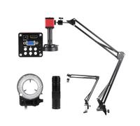 Caméra pour Microscope, Microscope numérique électronique 4K for le soudage, ensemble de microscopes 1080P VGA USB, caméra industrielle, objectif 150x, support pliable, télécommande