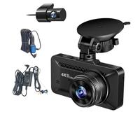 Caméra pour Voiture - Enregistreur 4K sans Fil - Caméra de véhicule à Angle Large 170 degrés, pour véhicule Camion, Trajet de Voyage