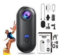 Caméra POV 4k Pro, caméra étanche POV HD Capture 2.0, Grand Angle 170°, caméras d'action corporelle Portables avec Audio, Vision Nocturne, Montage n'importe où for vlogging(Black*4K,32G)