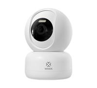 Caméra PTZ intelligente WOOX, qualité HD 2K 3MP, portée de vision nocturne de 12 m, surveillance à 360°, communication bidirectionnelle