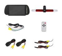 Caméra Recul avec Feu Stop À Double Objectif, pour Toutes Les Voitures Plates avec pour 2DA 343 106 - 201, avec Moniteur Miroir 7 Pouces Caméra Arrière(Snap-on Mount)