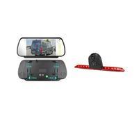 Caméra Recul Inverse Caméra De Recul pour Voiture pour VW pour Crafter Double Objectif Feu Stop Kit Moniteur(Clip-on Laser Glass)