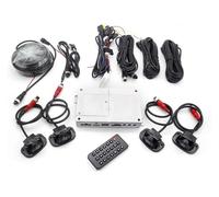 Caméra Recul Kit Caméra Recul AHD 1080p 4AI 360° avec Vision Panoramique 3D Enregistreur Vidéo Numérique Avant pour Bus pour Camion pour Camping(32G)