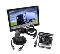 Caméra Recul LED IR pour Véhicule, Connecteur À 4 Broches + Moniteur Vue Arrière LCD Couleur TFT 7 ", 800x480, pour Bus, Camion, RV Caméra Arrière(Add 15M Cable)
