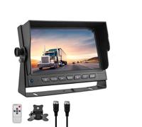 Caméra Recul pour Camion avec Son Moniteur AHD 7 "avec Haut-Parleur Caméra Audio Recul 1080P Microphone Intégré Voiture Vue Arrière Caméra(Only AHD Monitor)
