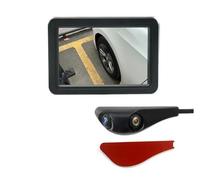 Caméra Recul Rétroviseur Intérieur Voiture À Double Objectif 5 Pouces Écran Numérique DVR Caméra d'angle Mort avec Interrupteur À Bouton CH1/CH2(Left Side Black)