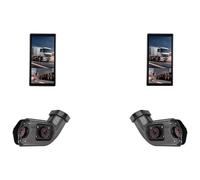 Camera Recul Système D'alarme BSD pour Voiture avec Enregistrement Vidéo DVR Caméra Vision Latérale AHD 2 Canaux Compatible Camions Bus(Add Left Right Cam)