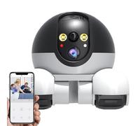 Caméra robot - Robot Wi-Fi 1080p avec caméra | Budbot Wi-Fi HD alimenté par l'IA, double objectif, vision à 360 degrés avec contrôle par application, en temps réel à distance