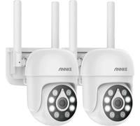 Caméra sans fil, résolution 5MP, vision nocturne jusqu'à 30 mètres, audio bidirectionnel, 2pcs caméra