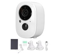 Caméra sans fil WiFi 3MP PIR, Vision nocturne, Audio bidirectionnel, avec panneau solaire, pour la sécurité de la maison